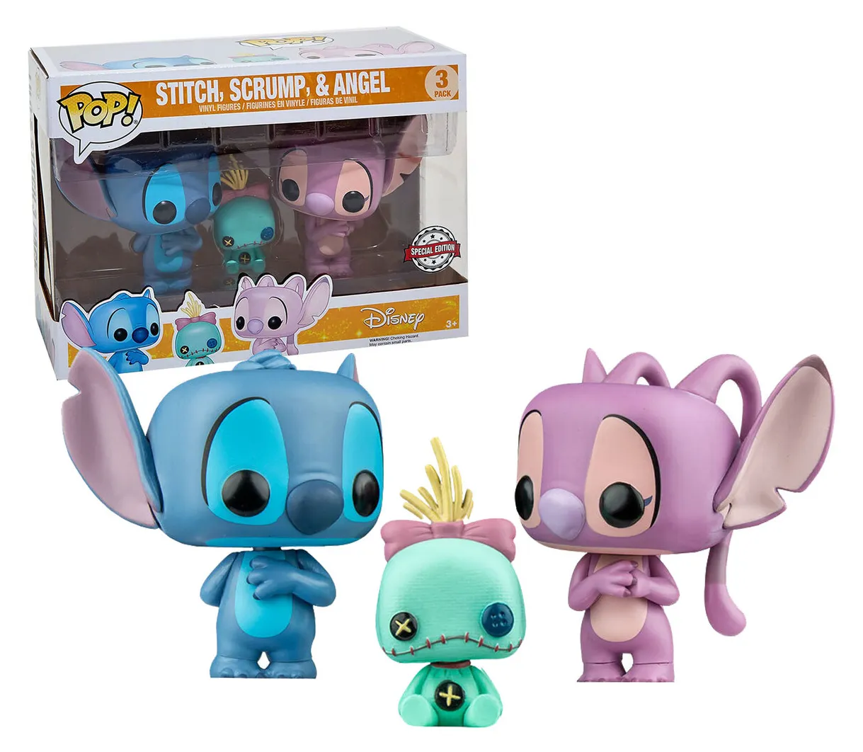 Funko POP! Disney Lilo & Stitch - 3 Pack Stitch, Scrump & Angel