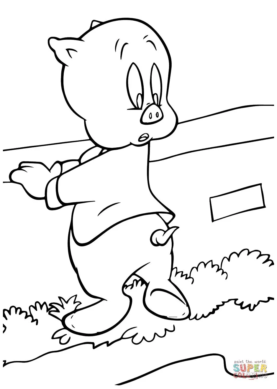 Porky the pig coloring pages at getcolorings free printable
