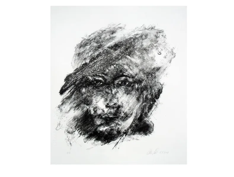 Stone lithography limited edition 1 of 4 printmaking by oliver metz
