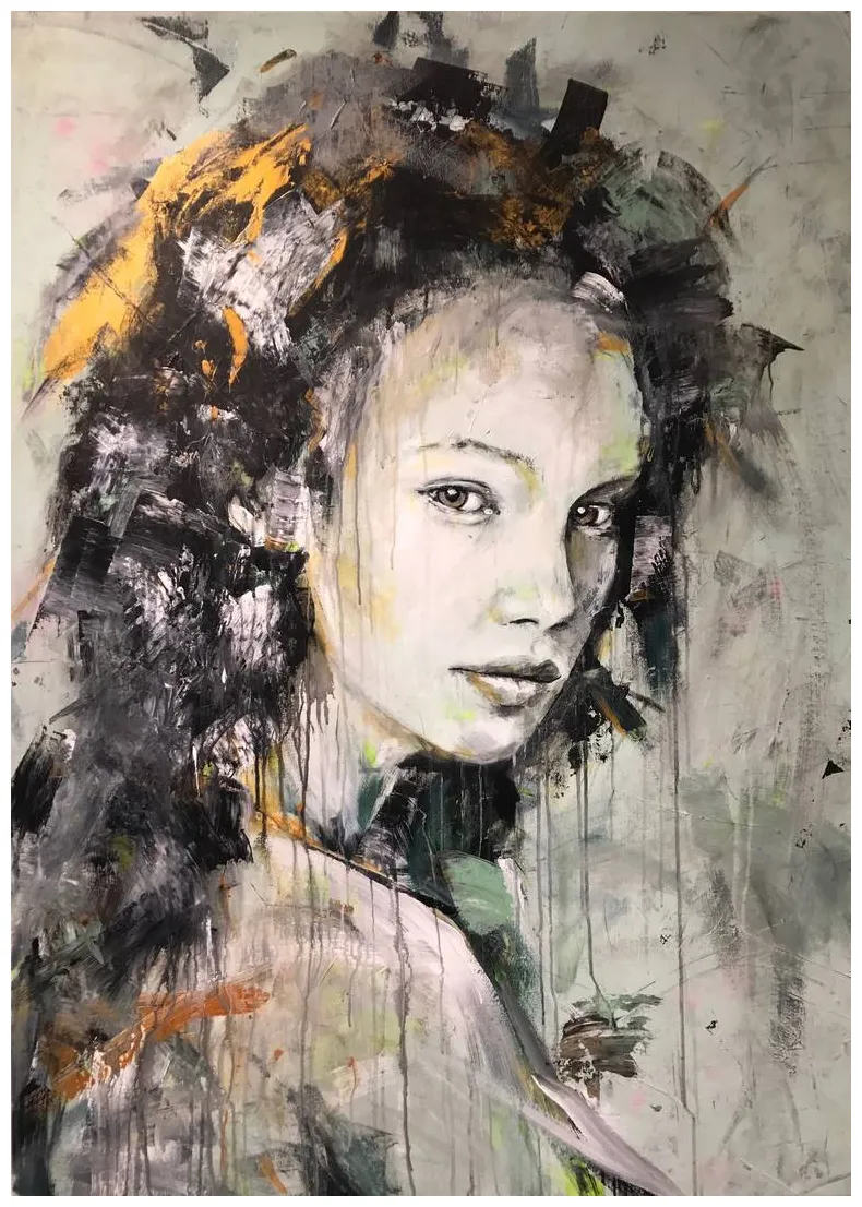 'portrait of louisa' painting by joost verhagen saatchi art