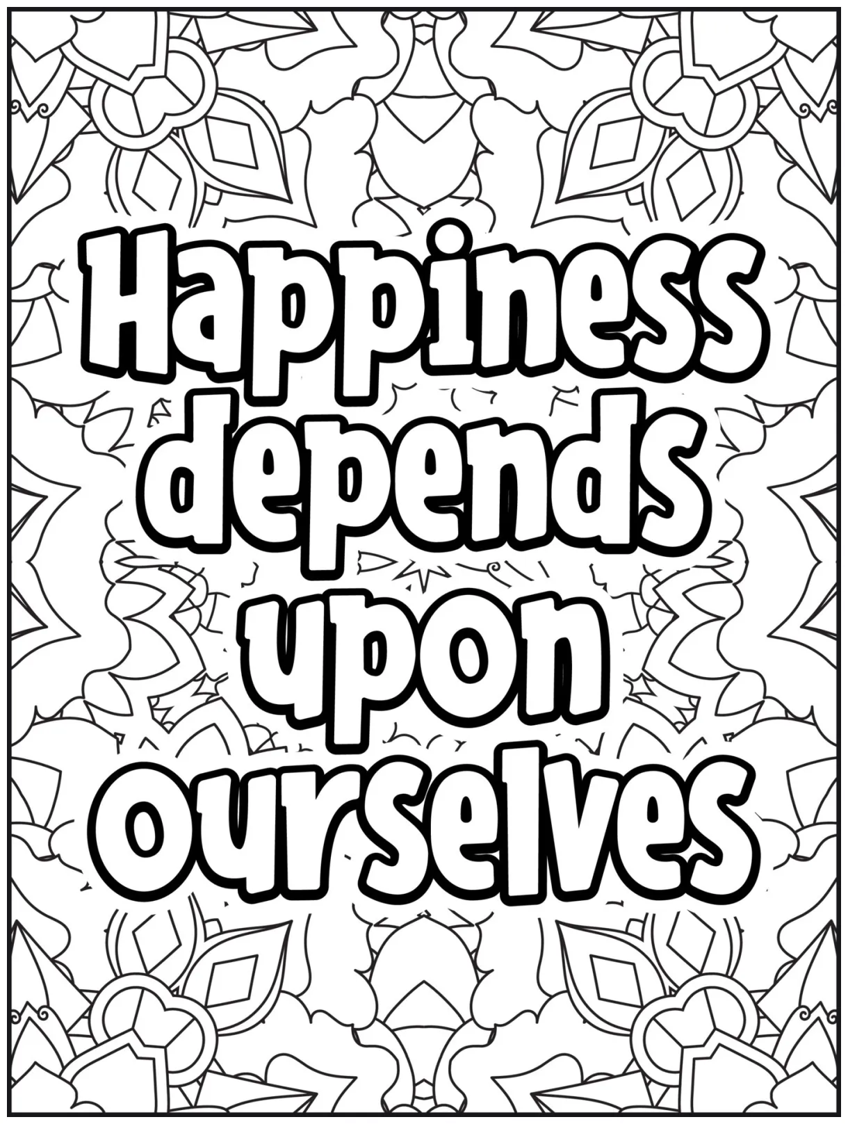 Motivational quotes coloring page. Inspirational quotes coloring page