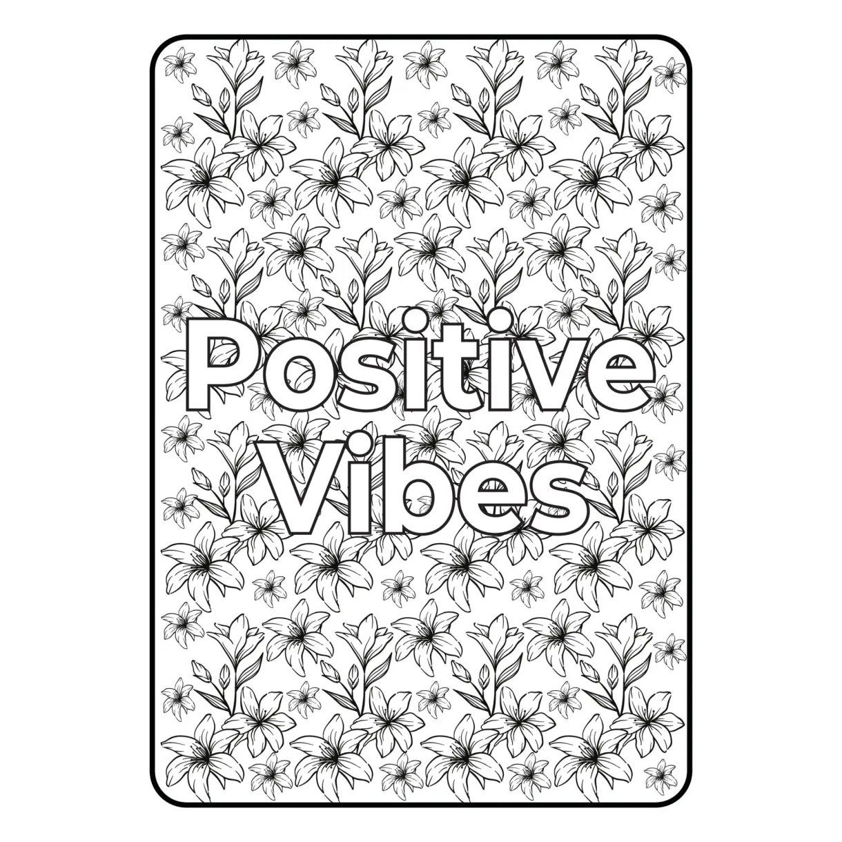 Positive And Inspiring Quote Coloring Book Page Design 16179929 Vector