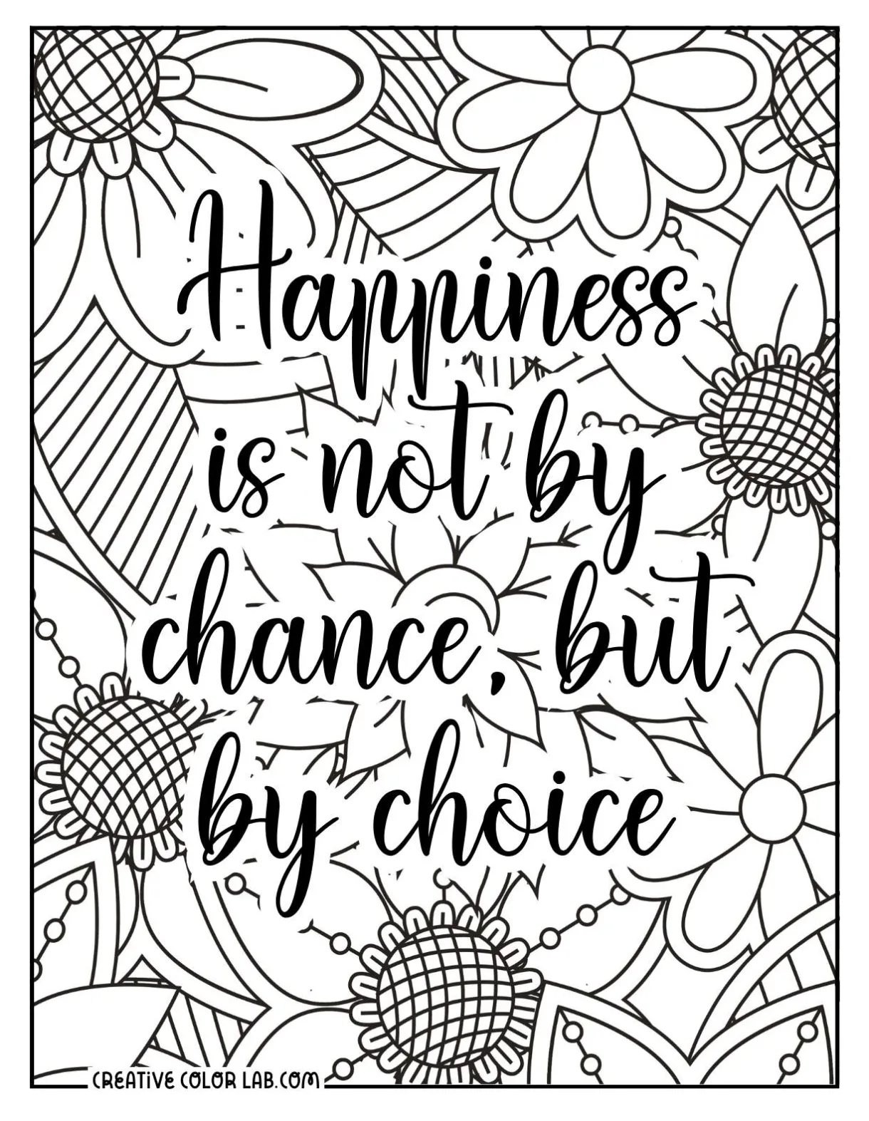 Positive Attitude Coloring Pages