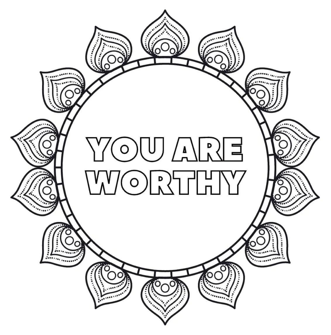 Best Positive Quote Coloring Page - Free Printable Coloring Pages for Kids