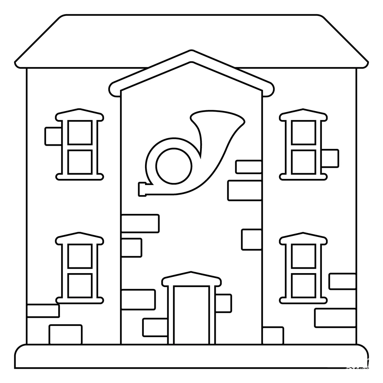 Post office emoji coloring page colouringpages