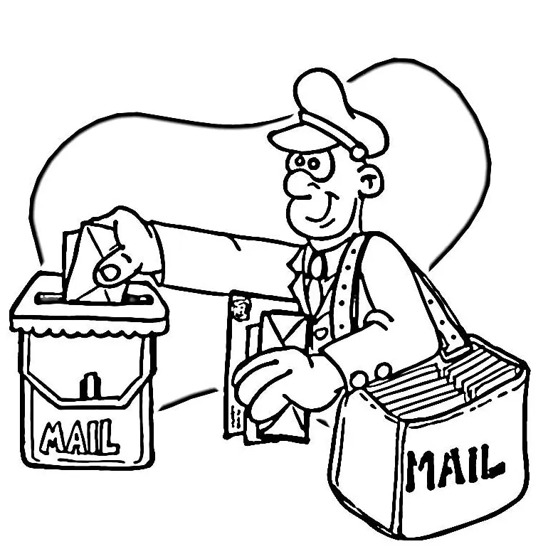 Post Office Coloring Page at GetDrawings | Free download