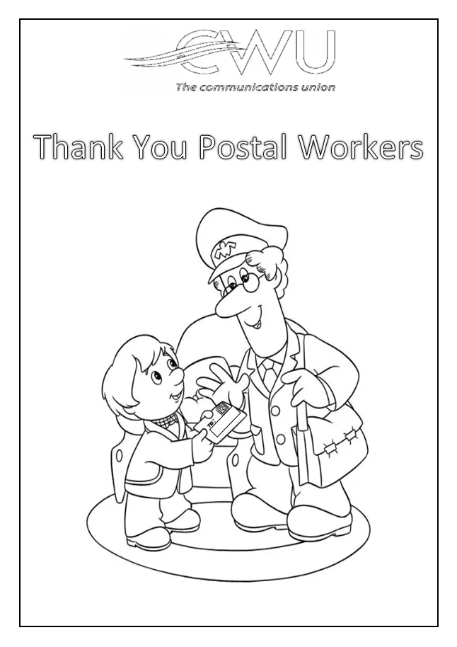 Colouring sheets north staffordshire postal branch