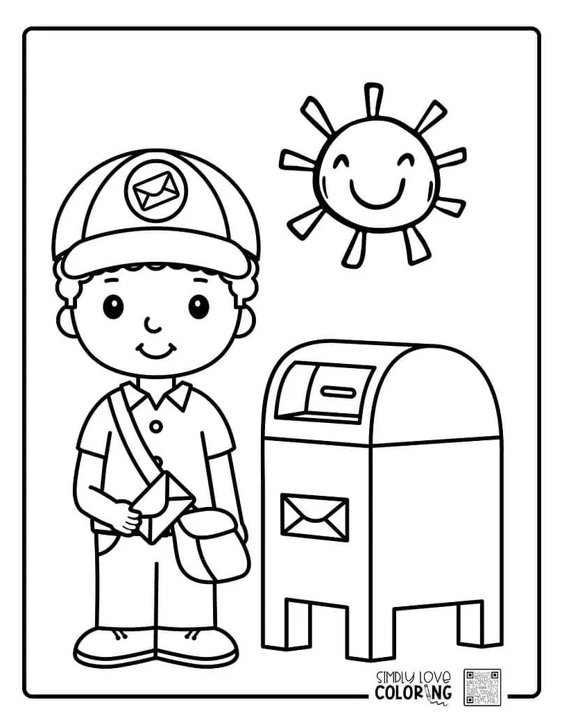 Worker coloring pages for kids [2025]