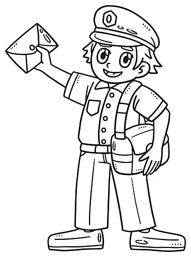 Labor day coloring page for kids laborer celebration coloring book
