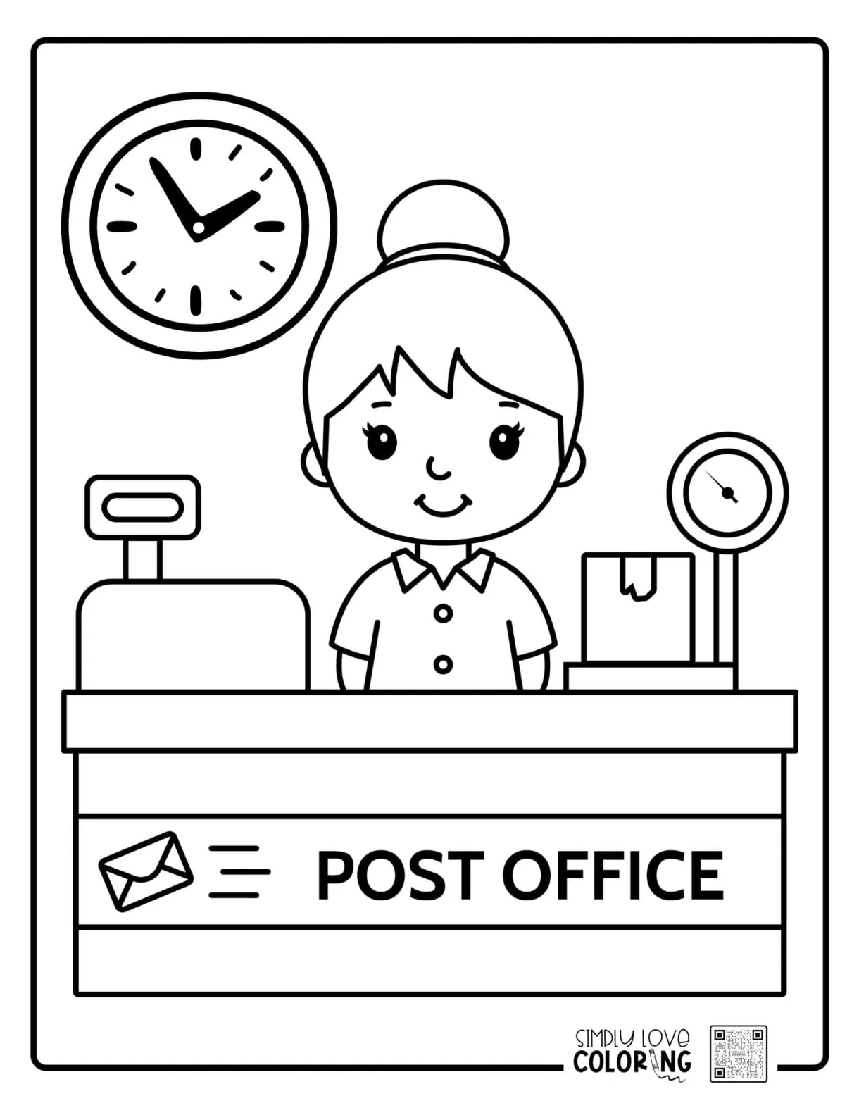Free Mail Carrier Coloring Pages - Simply Love Coloring