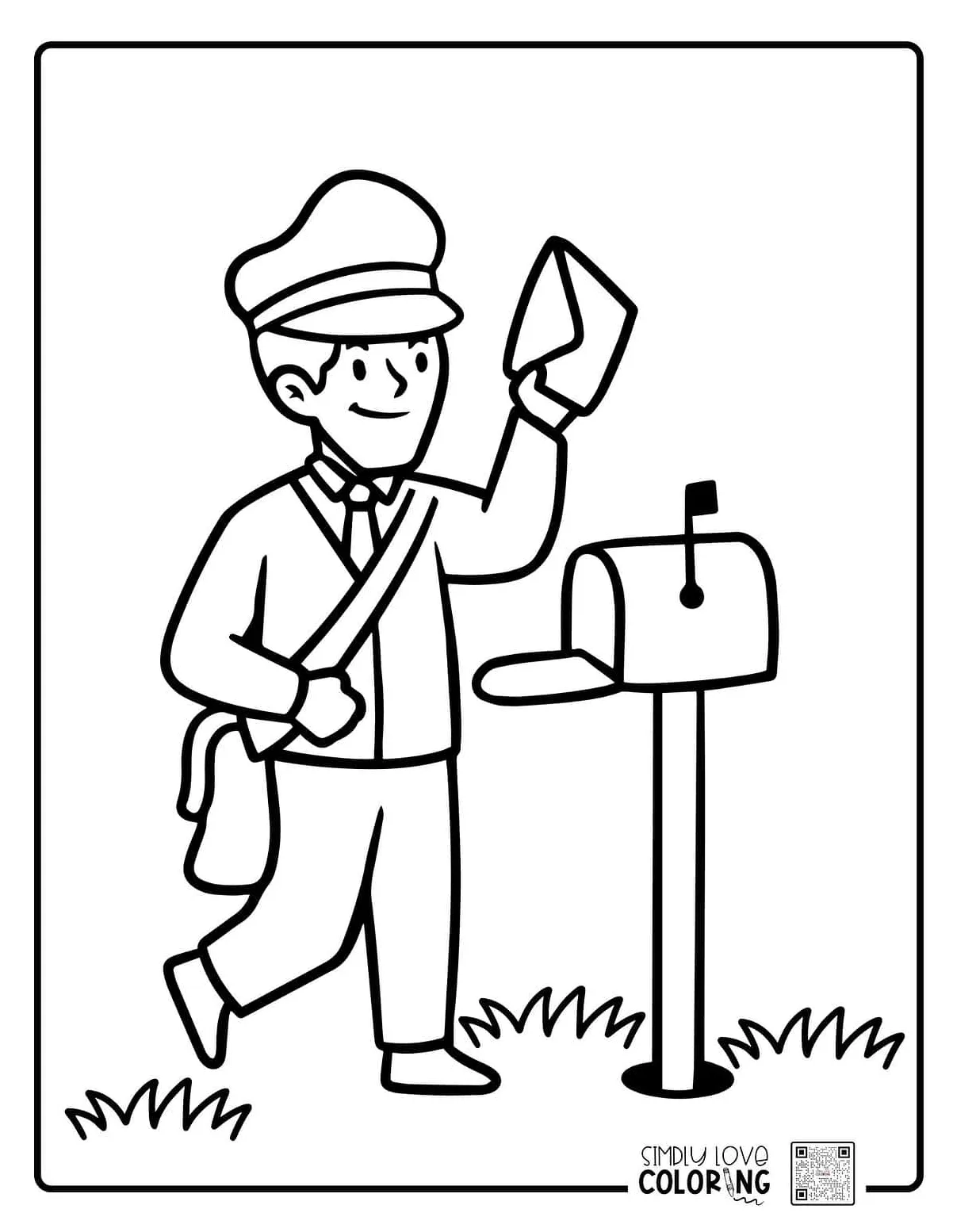 27 Mail Carrier Coloring Pages (Free PDF Printables) - Simply Love Coloring