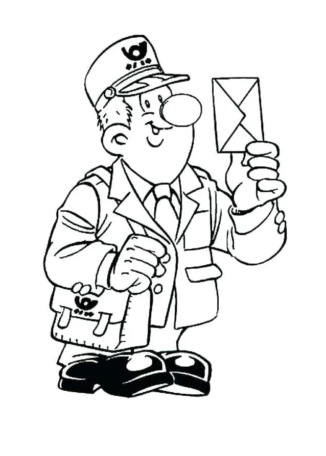 Mail Coloring Page at GetColorings.com | Free printable colorings pages