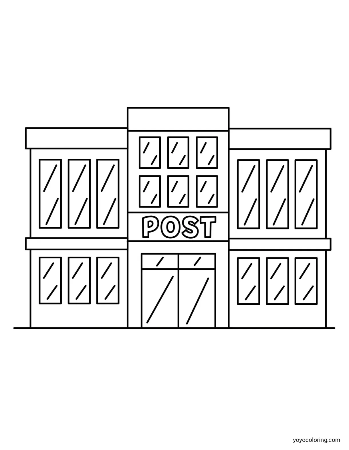 Coloring Pages Post Mailman Postman Office Kids People Cliparts Clipart