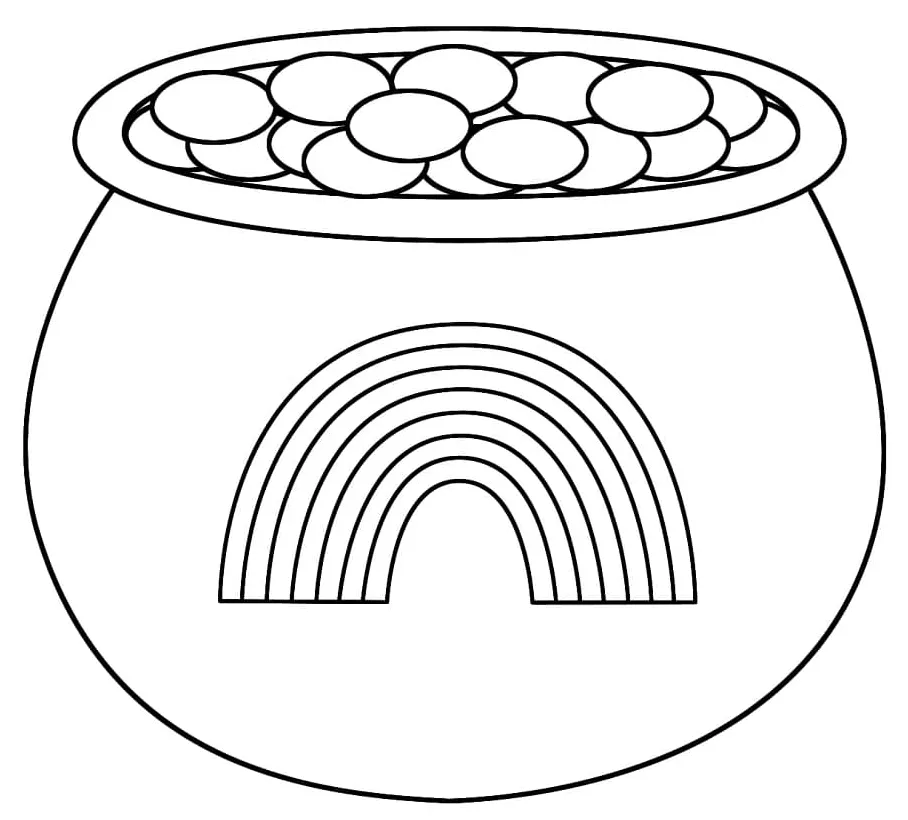 Pot of gold 4 coloring page free printable coloring pages for kids