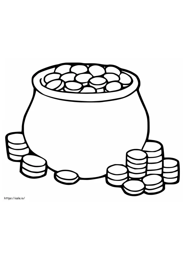 Pot of gold 1 coloring page