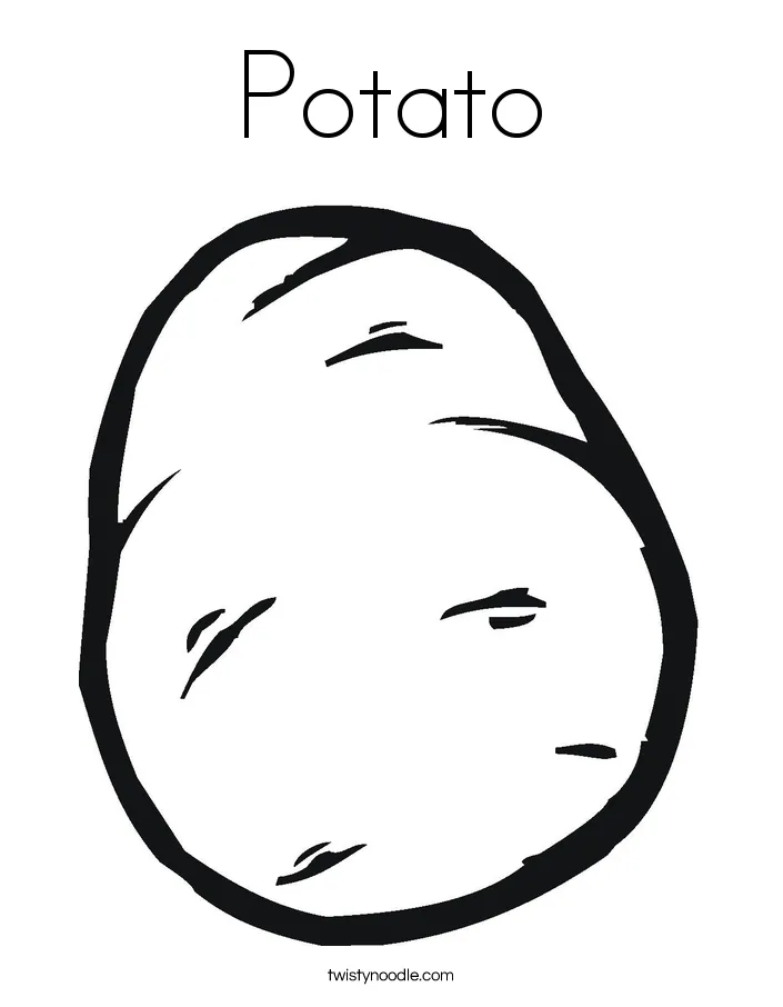Potato Coloring Page - Twisty Noodle