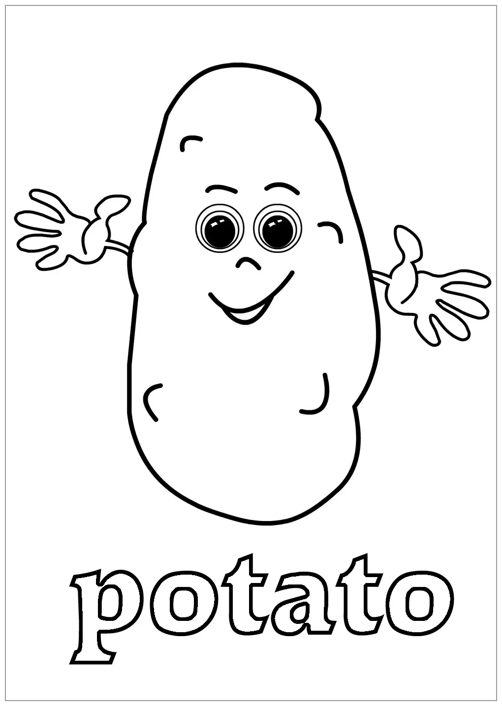 Potato Coloring Page Printable Coloring Pages