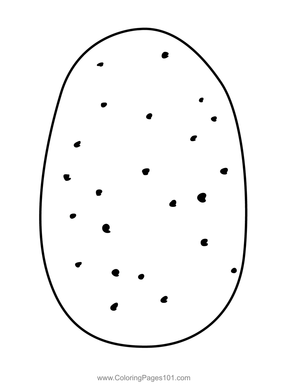 Potato Coloring Page for Kids - Free Potatoes Printable Coloring Pages
