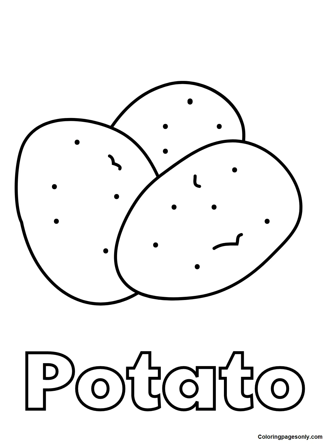 Potato Coloring Page Printable Coloring Pages