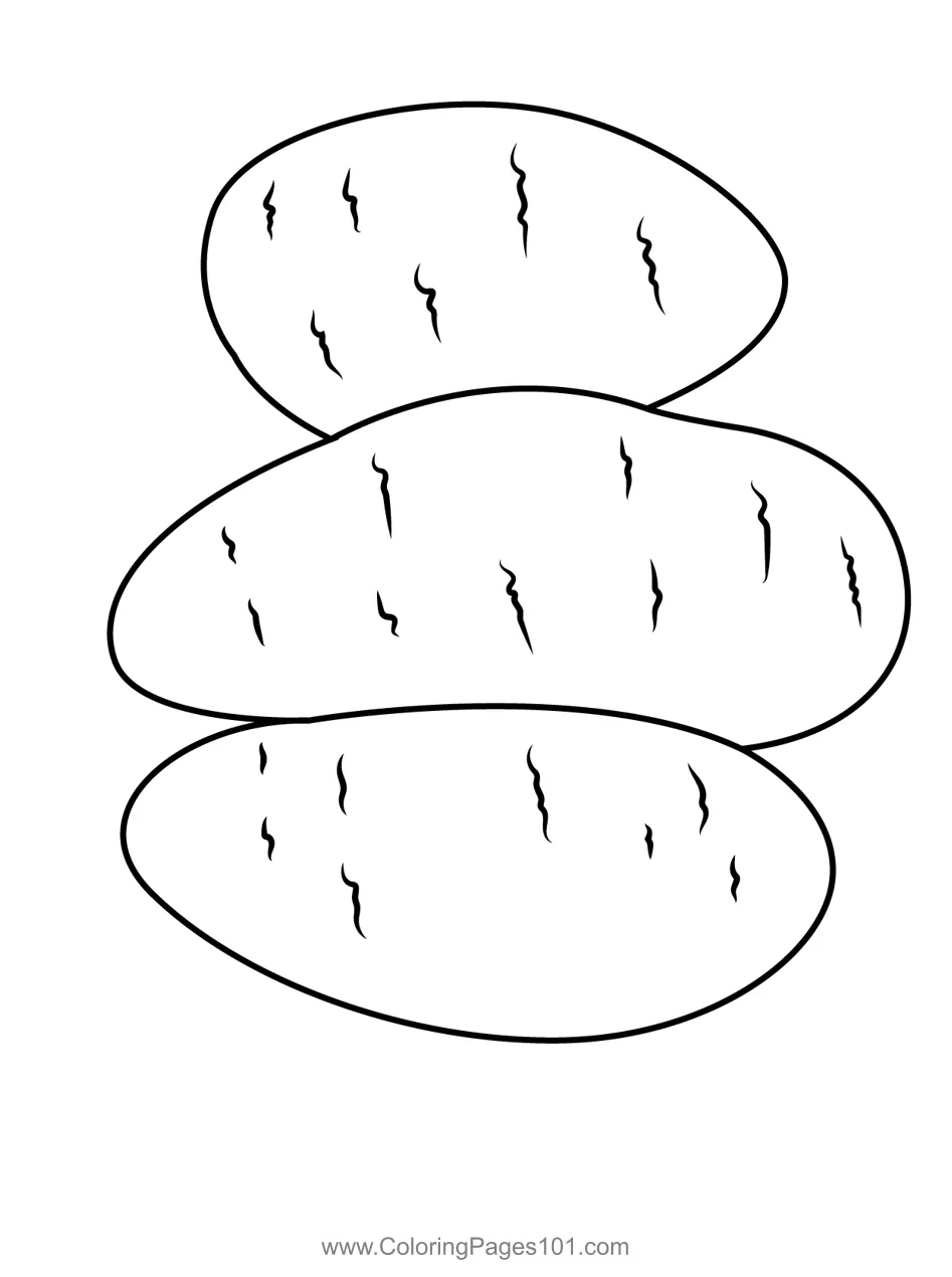 Potato Coloring Pages For Kids Coloring Pages