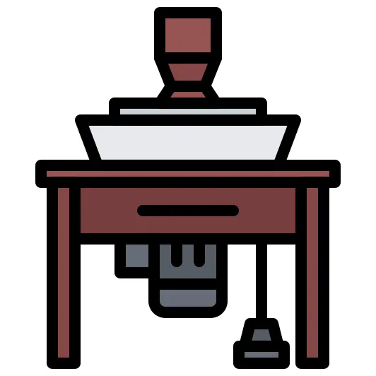 Potter wheel coloring color icon