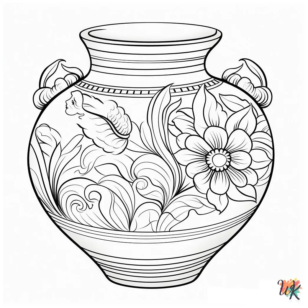 21 Pottery Coloring Pages For Kids - ColoringPagesWK.com