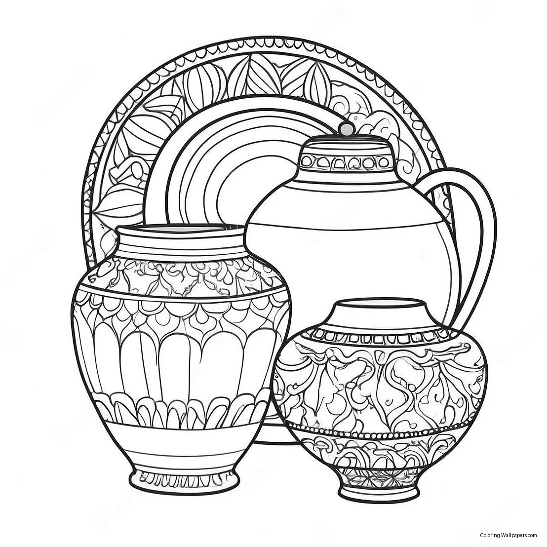 Pottery Coloring Page (30624-24223)