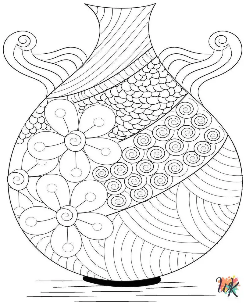 21 Pottery Coloring Pages For Kids - ColoringPagesWK.com