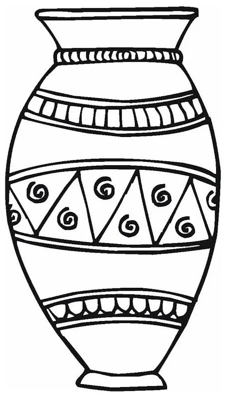 Vase pottery coloring page artofit