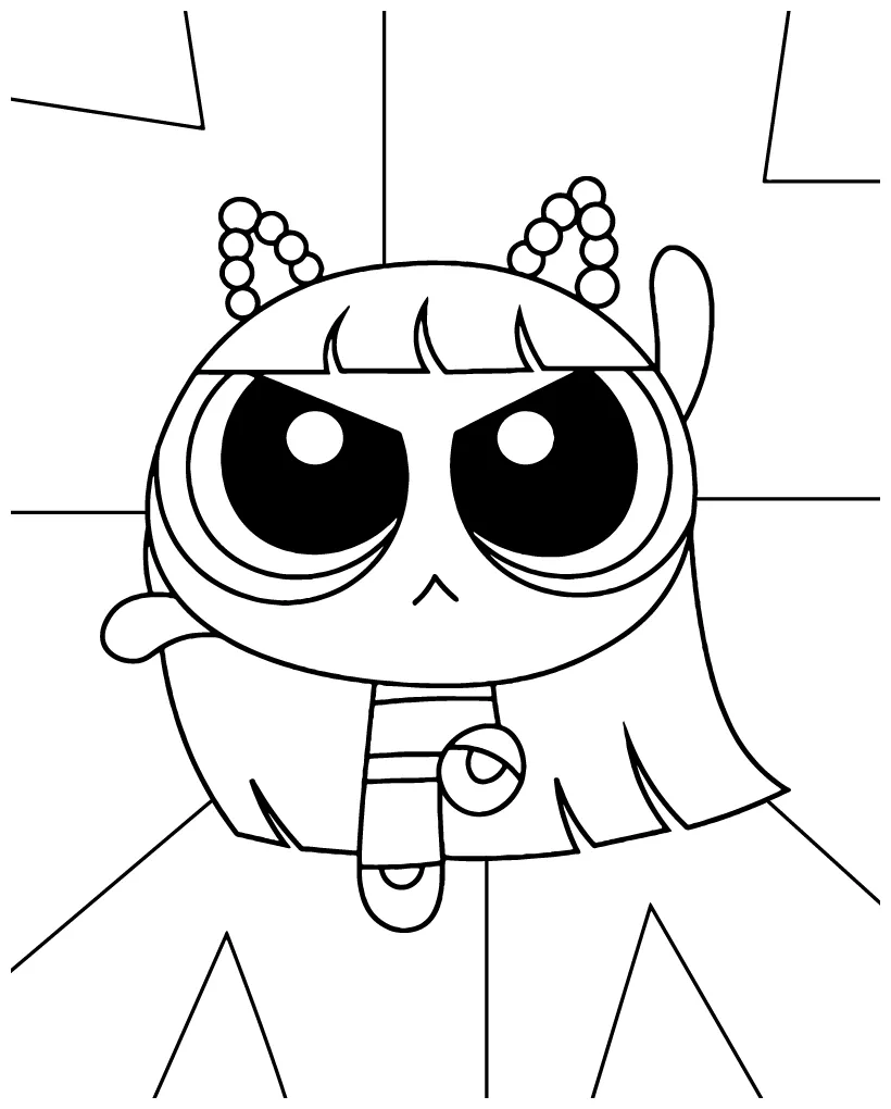 New jeans powerpuff girls coloring page