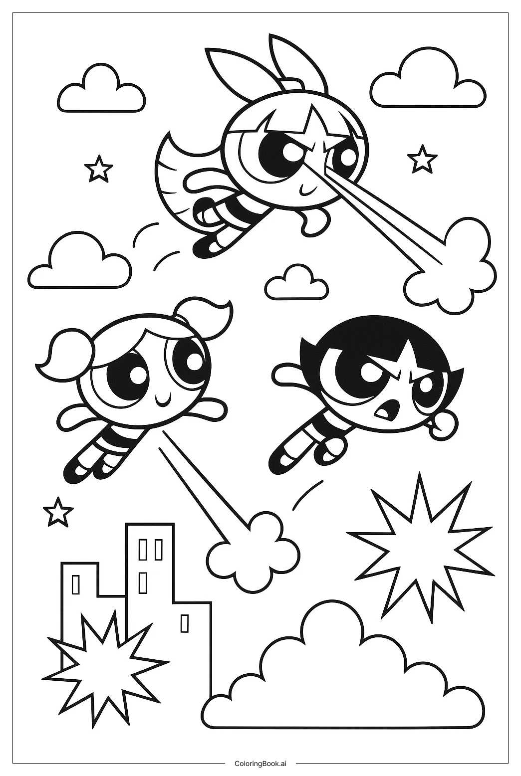 17 powerpuff girls coloring pages free pdf & png printables