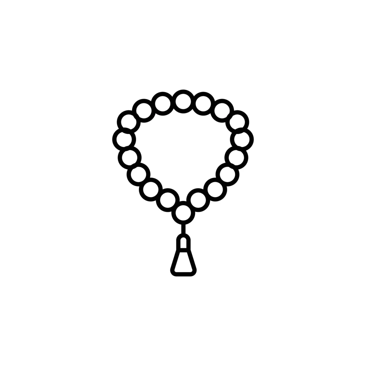 Prayer beads icon. outline icon 20198795 vector art at vecteezy