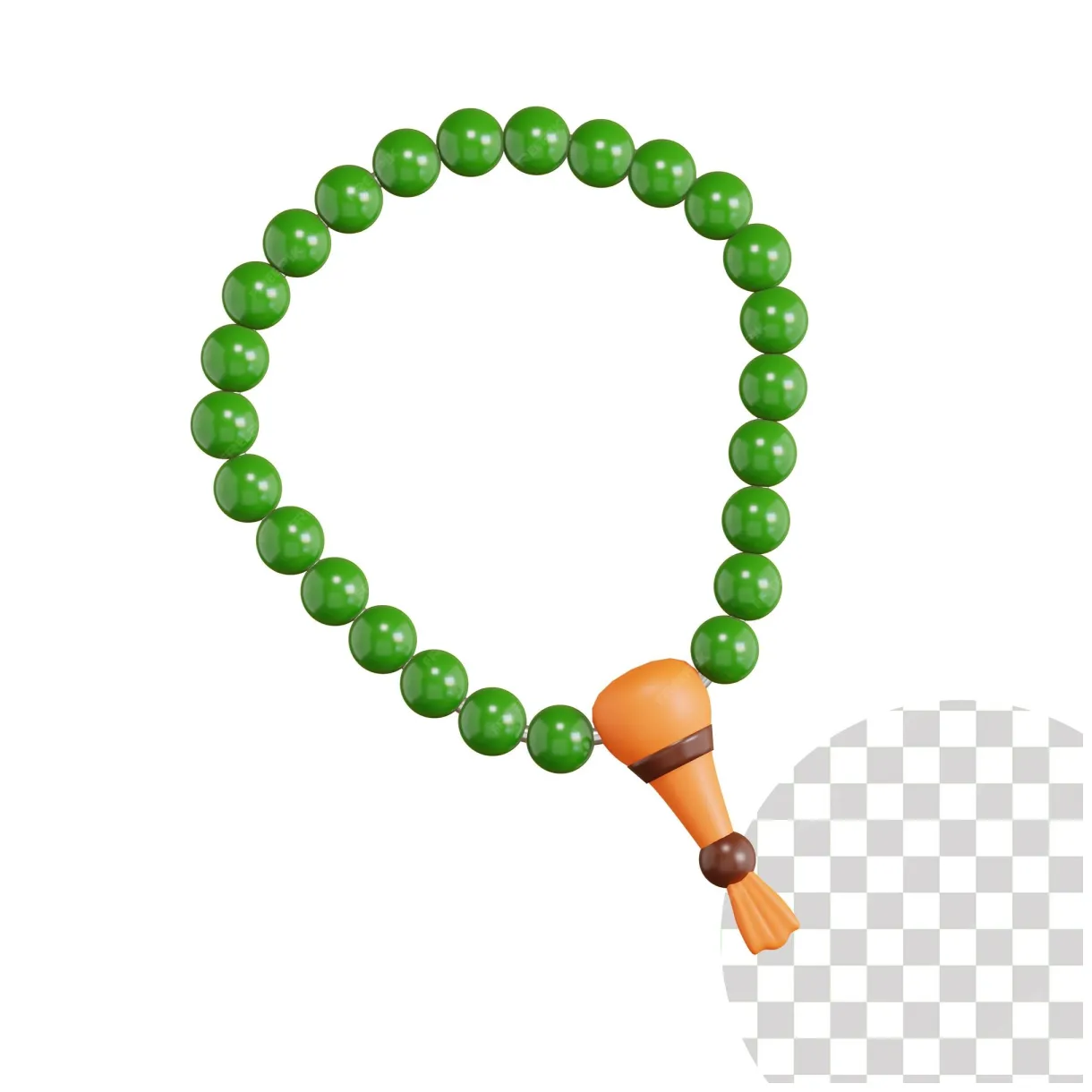 Premium psd prayer beads 3d illustration