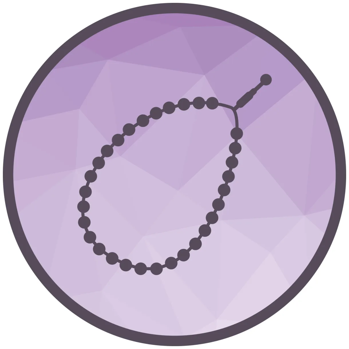Prayer beads low poly icon 16669813 vector art at vecteezy