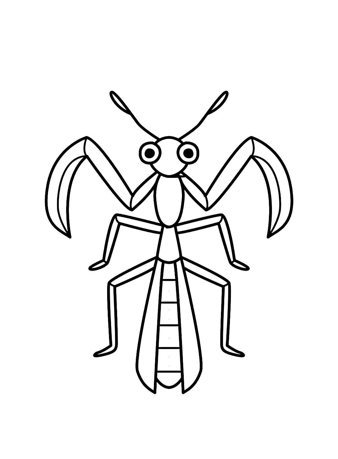 The praying mantis coloring page free printable coloring pages