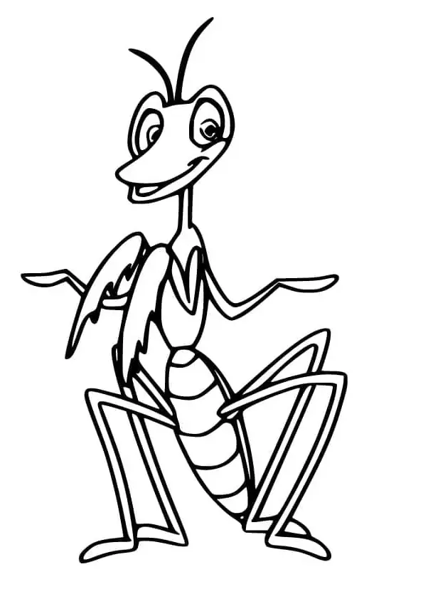 Praying mantis to color