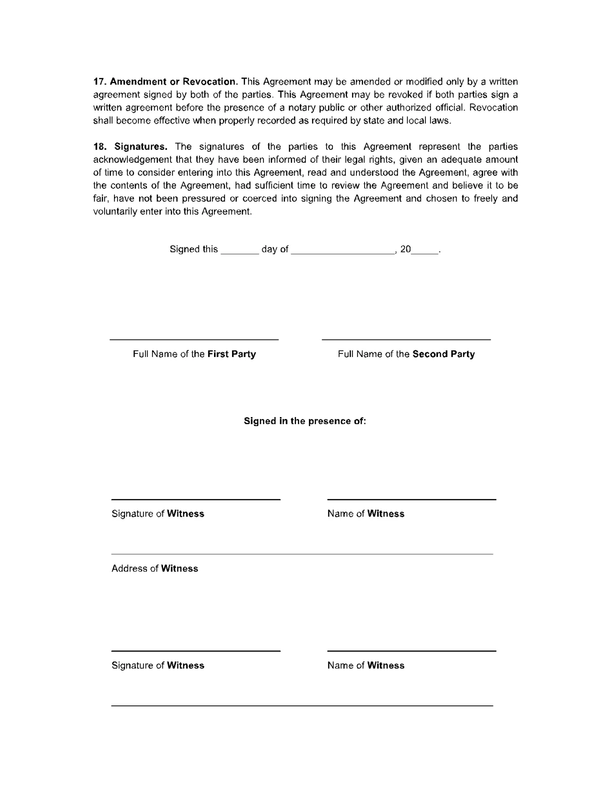 Prenuptial agreement template 4