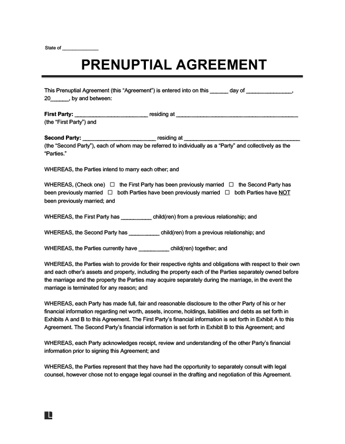 Free prenuptial agreement template pdf & word printable coloring page