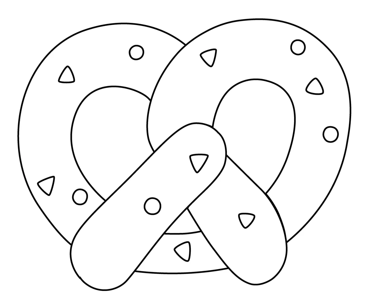 Pretzel emoji coloring page colouringpages