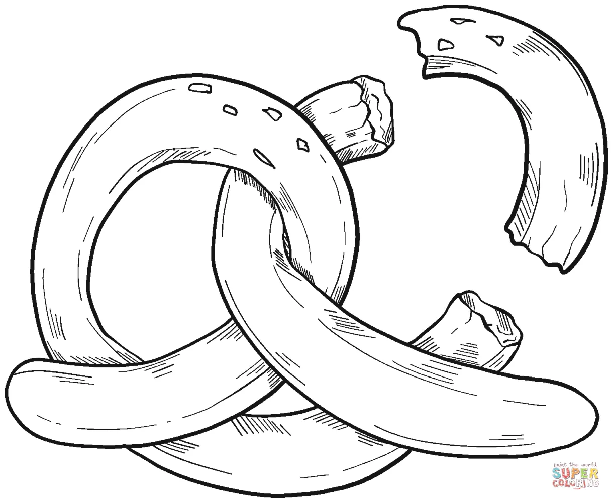 Pretzel coloring page free printable coloring pages