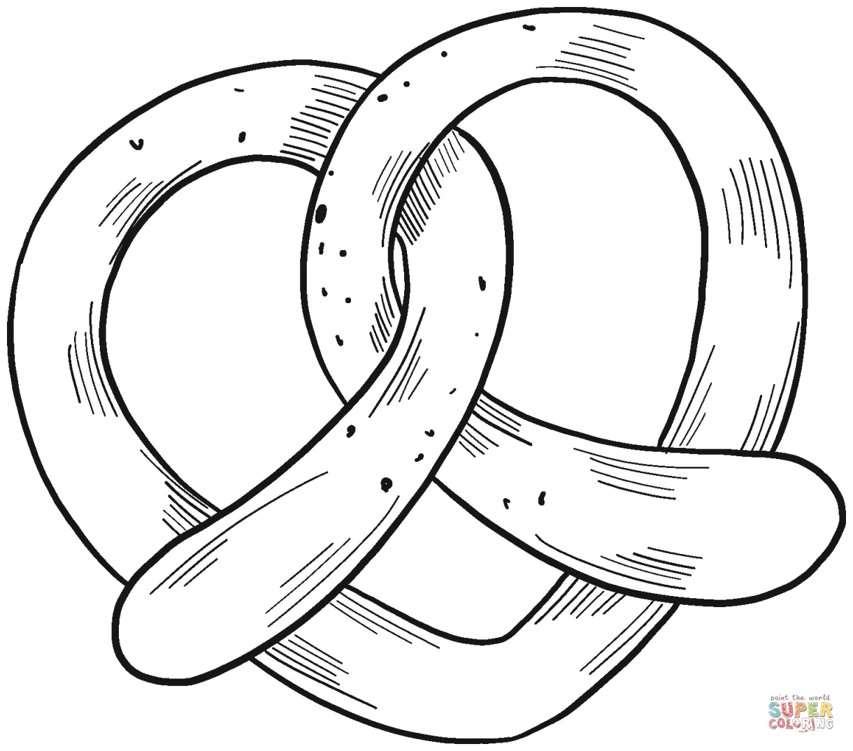 Pretzel coloring page free printable coloring pages