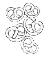 Pretzel coloring page free printable coloring pages
