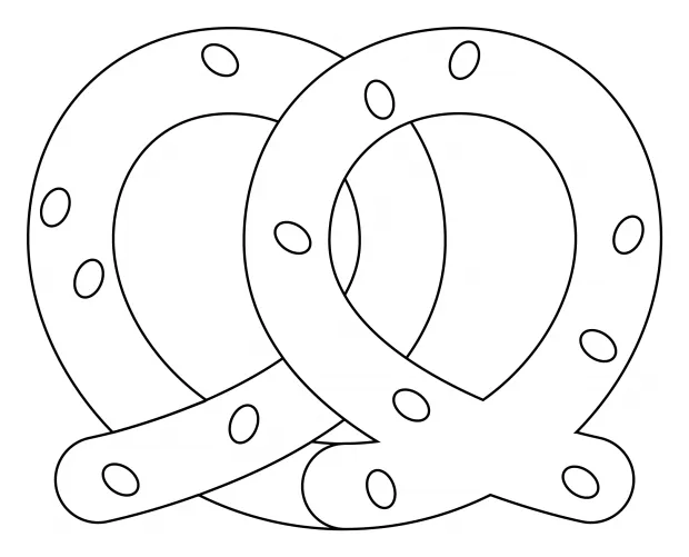 Pretzel coloring page colouringpages