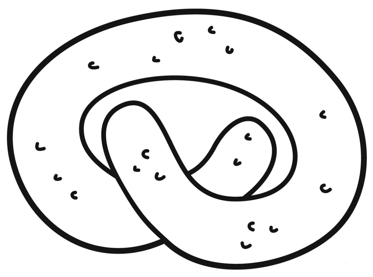 Pretzel coloring page colouringpages