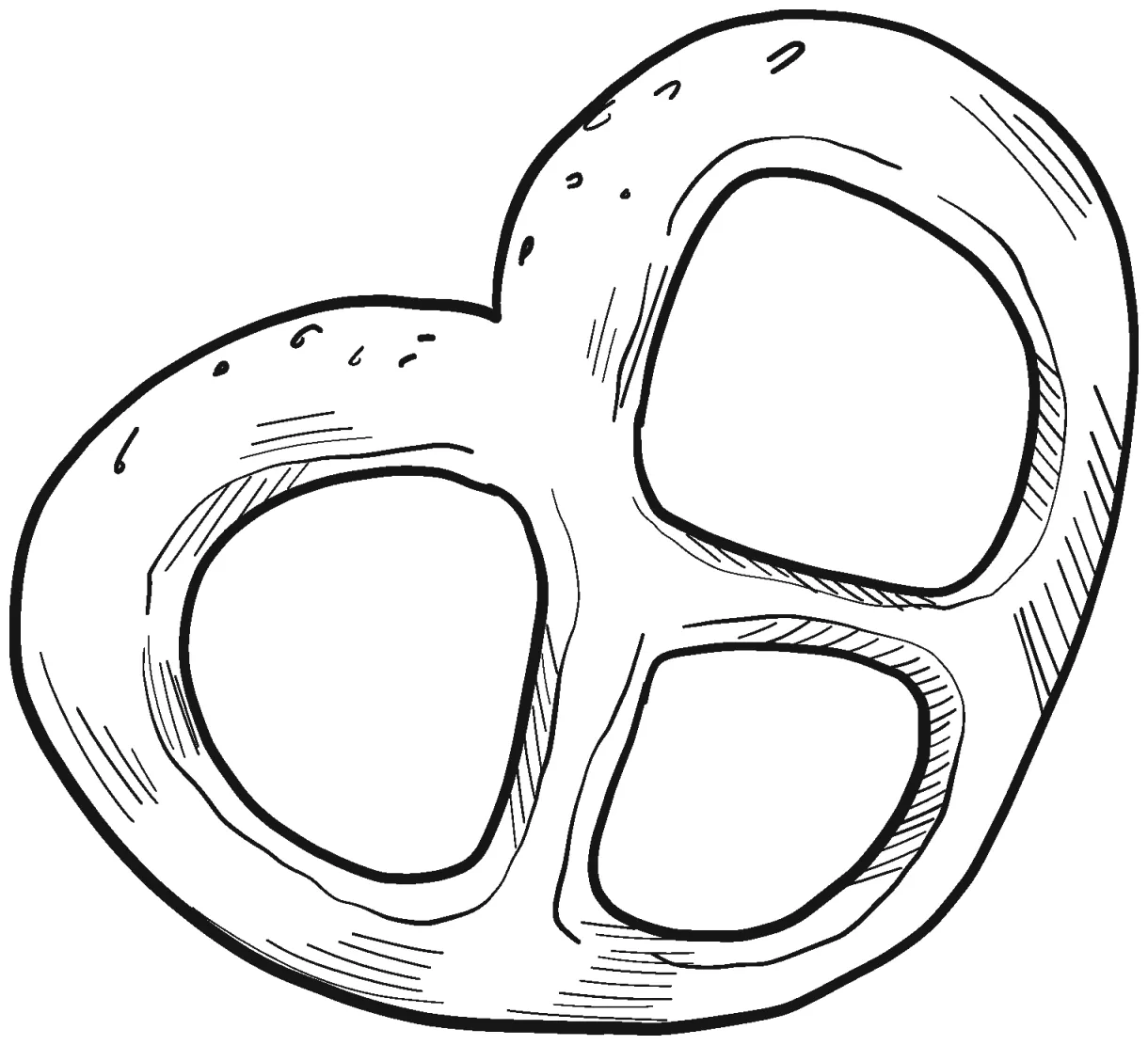 Pretzel coloring page colouringpages