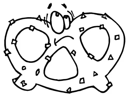 Pretzel coloring page free printable coloring pages