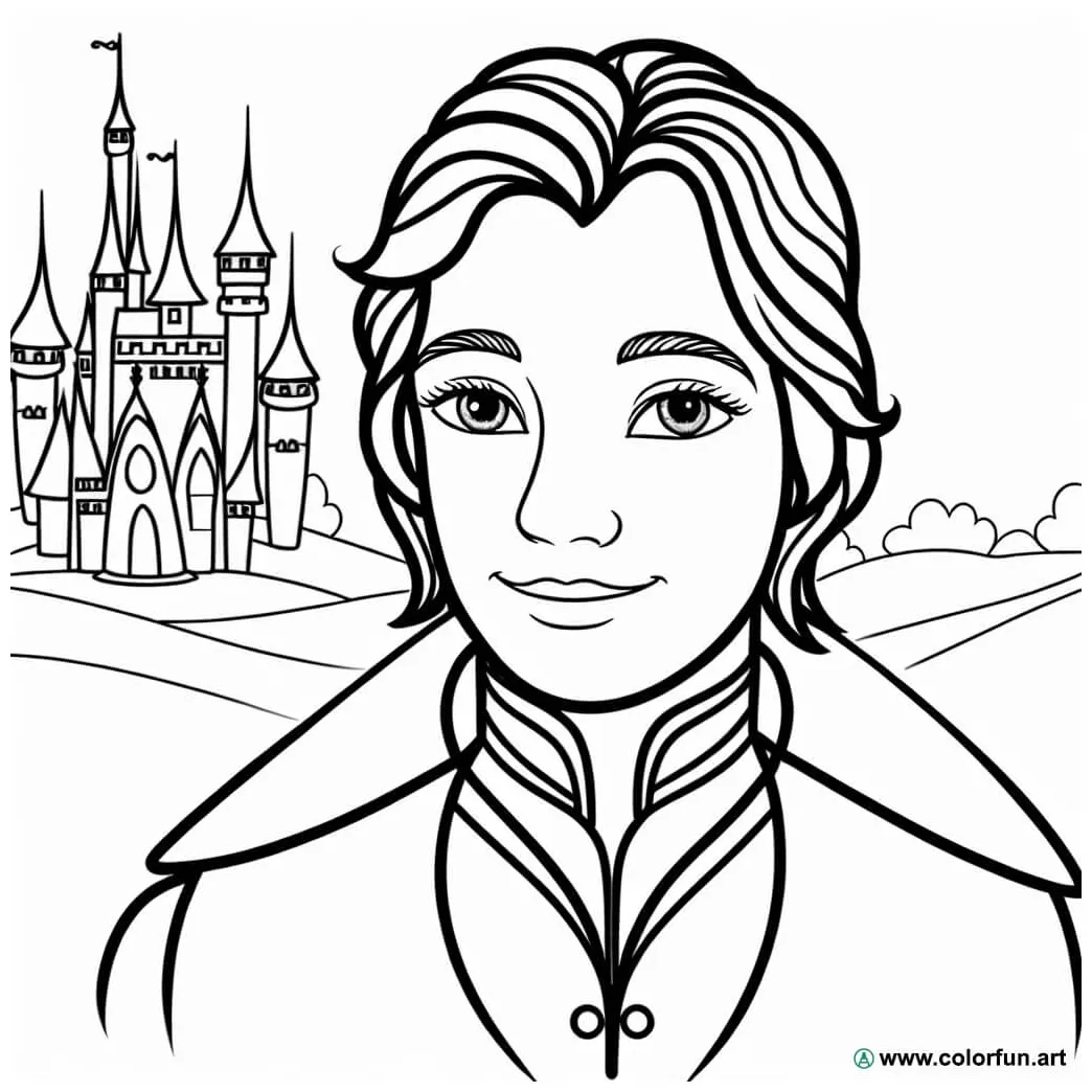 Coloring page of the charming prince download or print for free