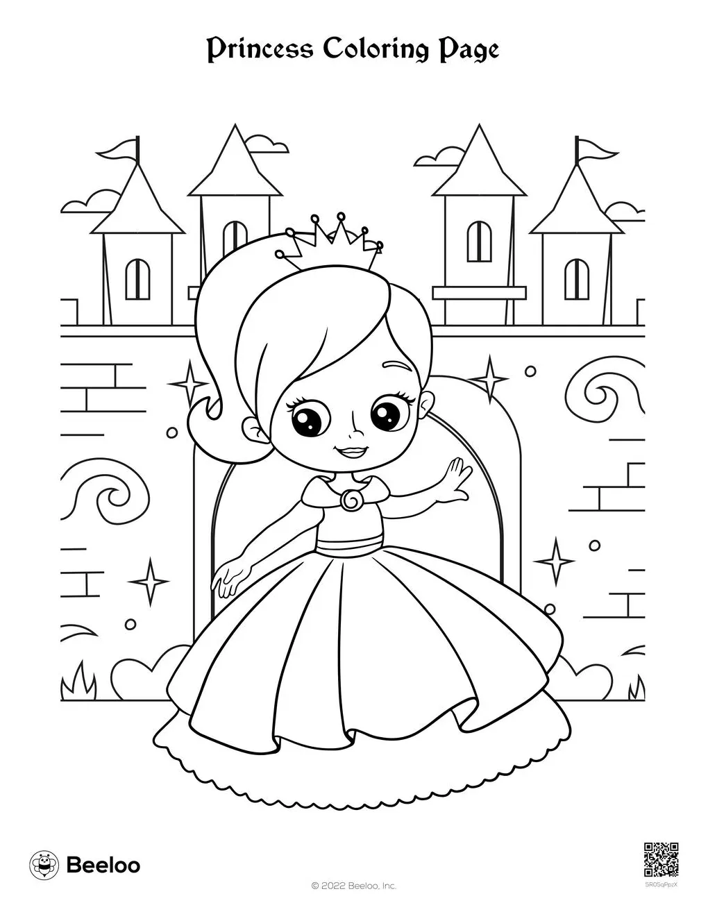 Princess-themed coloring pages • beeloo printable crafts and activities