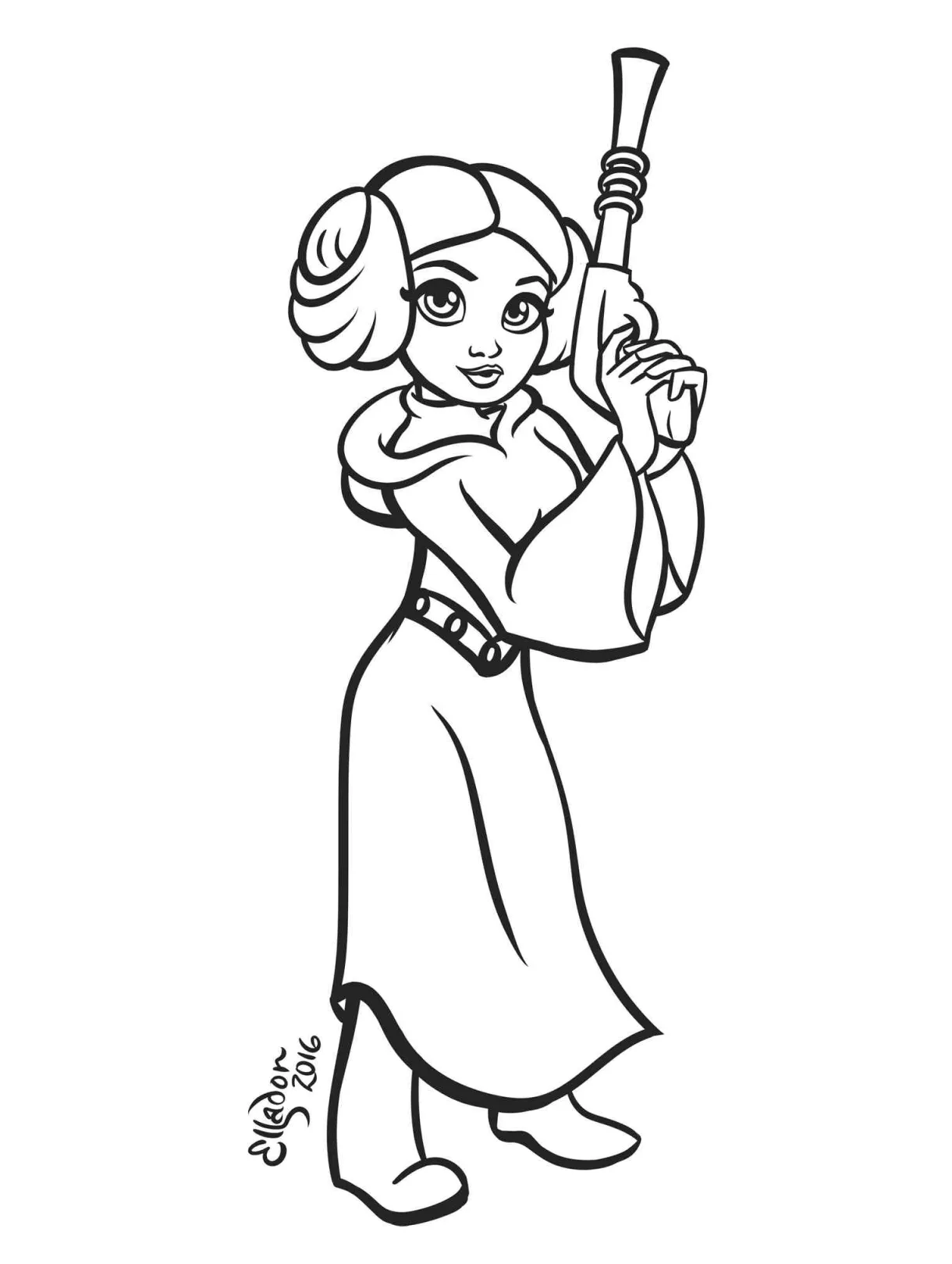 Princess Leia Coloring Pages - Coloring Nation
