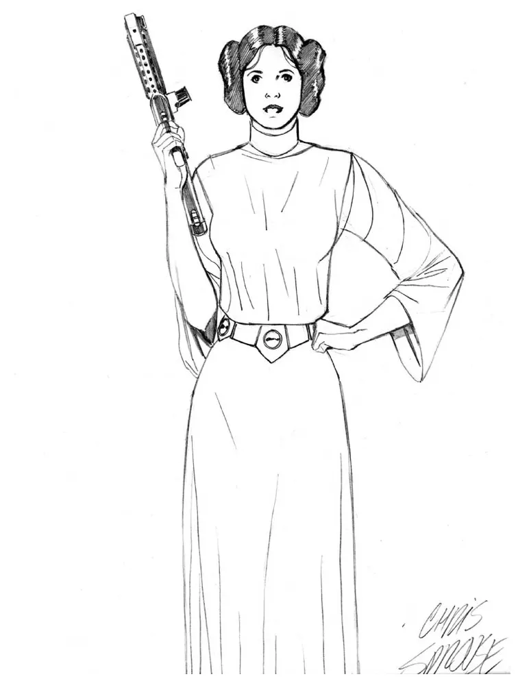 Princess Leia Coloring Pages - Coloring Home